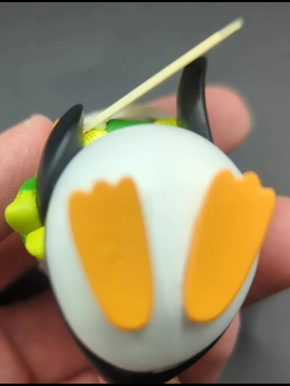 Hallmark Penguin Ornament with Red Hat and Green-Yellow Scarf